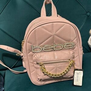 NWT Bebe Blush Quilted Backpack with Gold Accents